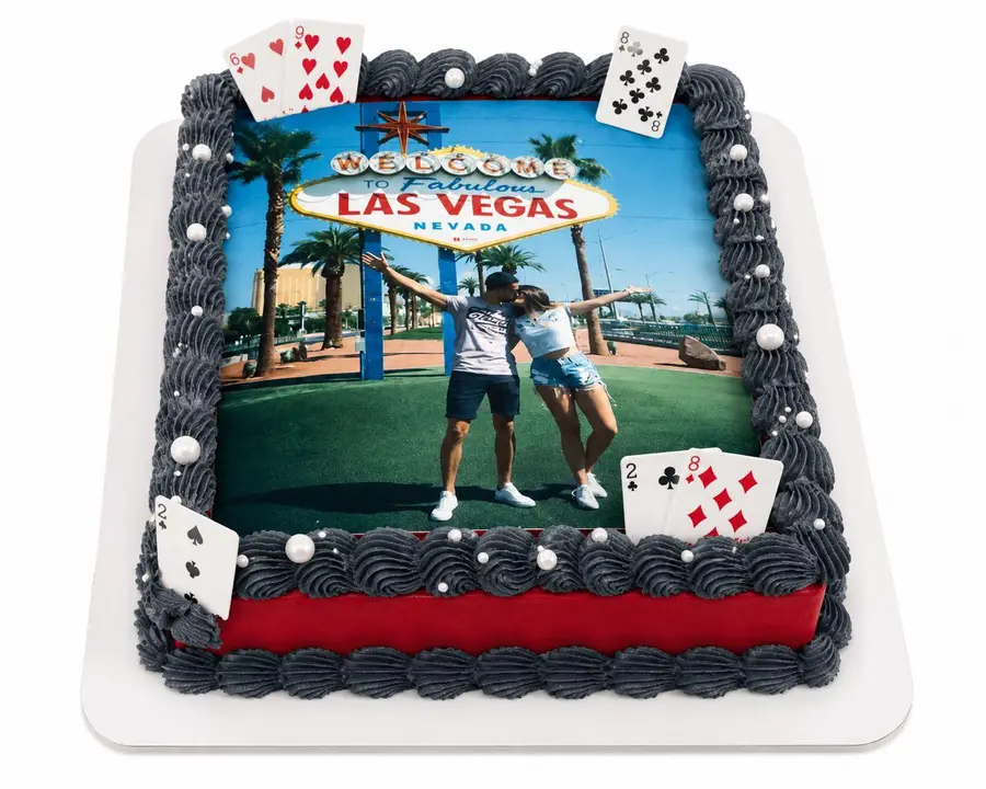 Tarta personalizada con foto Las Vegas